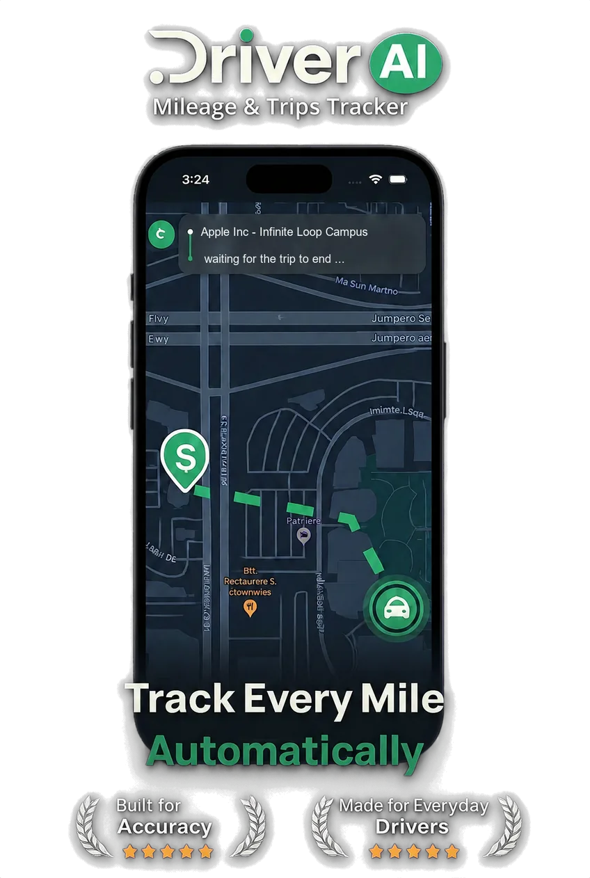 DriverAI automatically tracks every mile