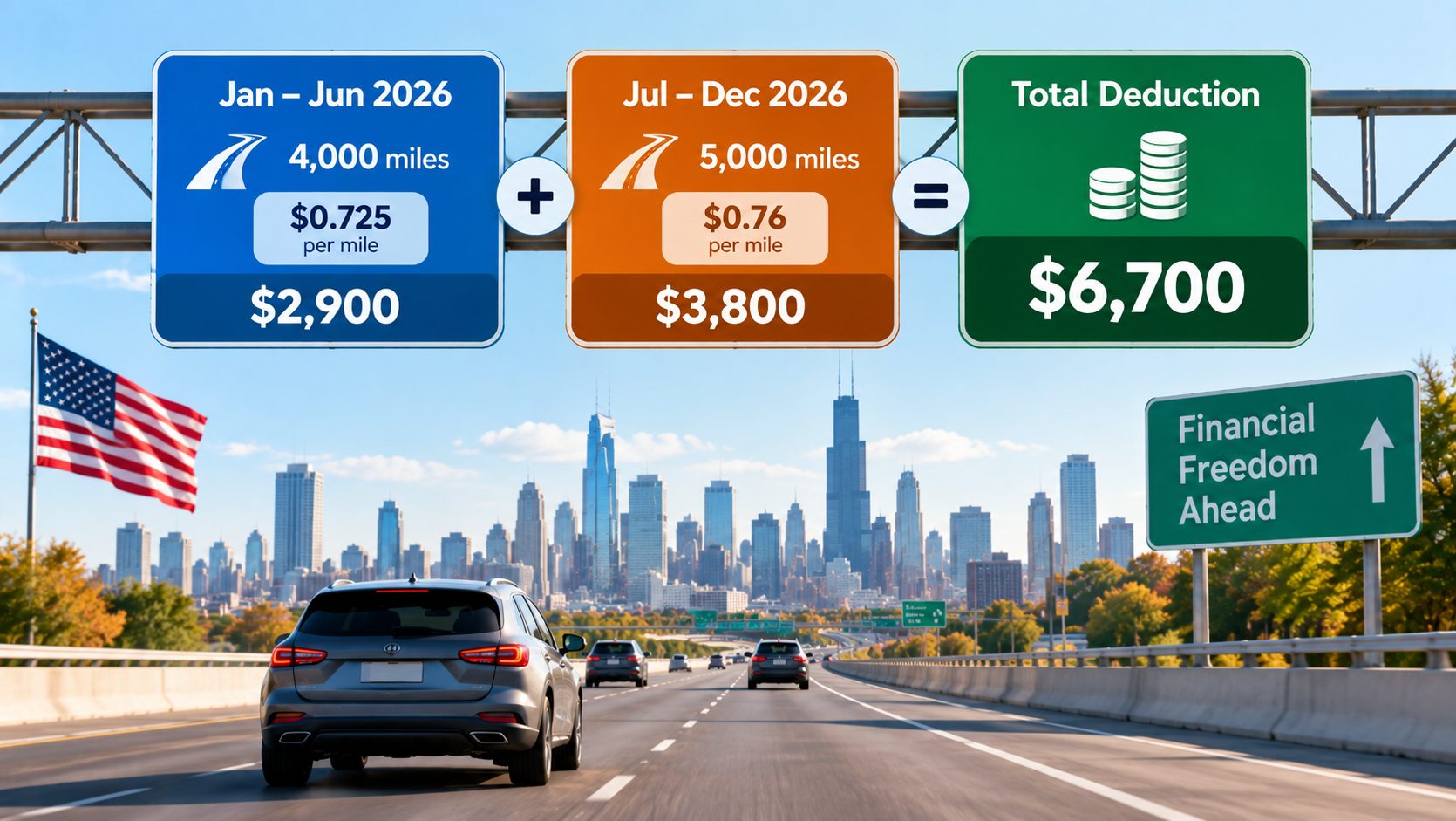 Standard mileage rate method illustration